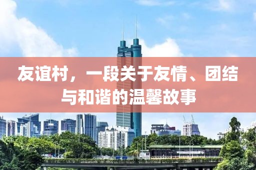 友谊村，一段关于友情、团结与和谐的温馨故事